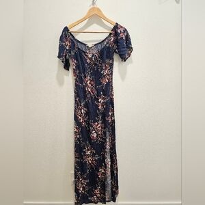 Off shoulder dress with side slit